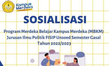 Sosialisasi Program MBKM Jurusan Ilmu Politik Semester Gasal Tahun 2022/2023 Berjalan Lancar